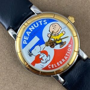 Vintage Peanuts 50th Anniversary 2 Tone Watch